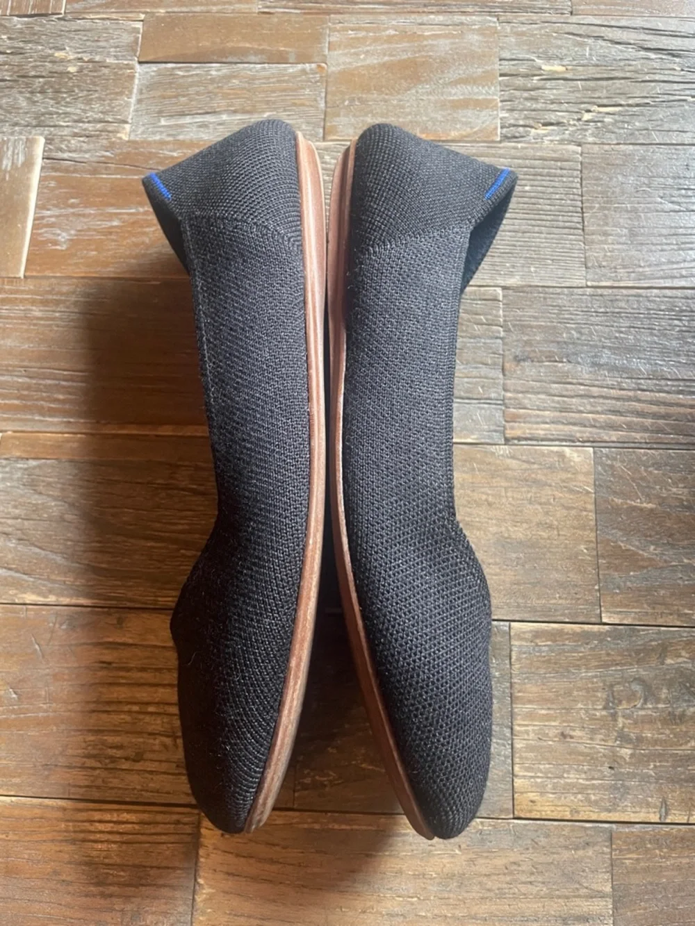 Rothy's The Flat Solid Black Knit Fabric Round Toe Flats - Picture 9 of 15
